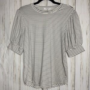 Frame Striped Black and White Top Medium